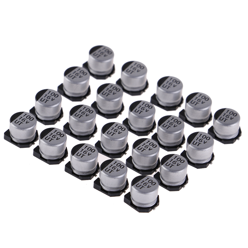 Ministar 20 Cái Tụ Điện Điện Phân SMD, Với Thông Số Kỹ Thuật 6*5 Mm 16V 100UF