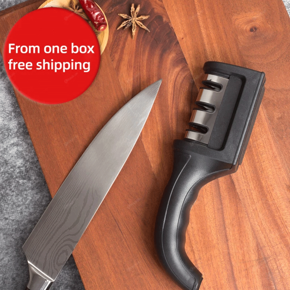 Kitchen creative sharpening artifact threestage sharpening stick emery