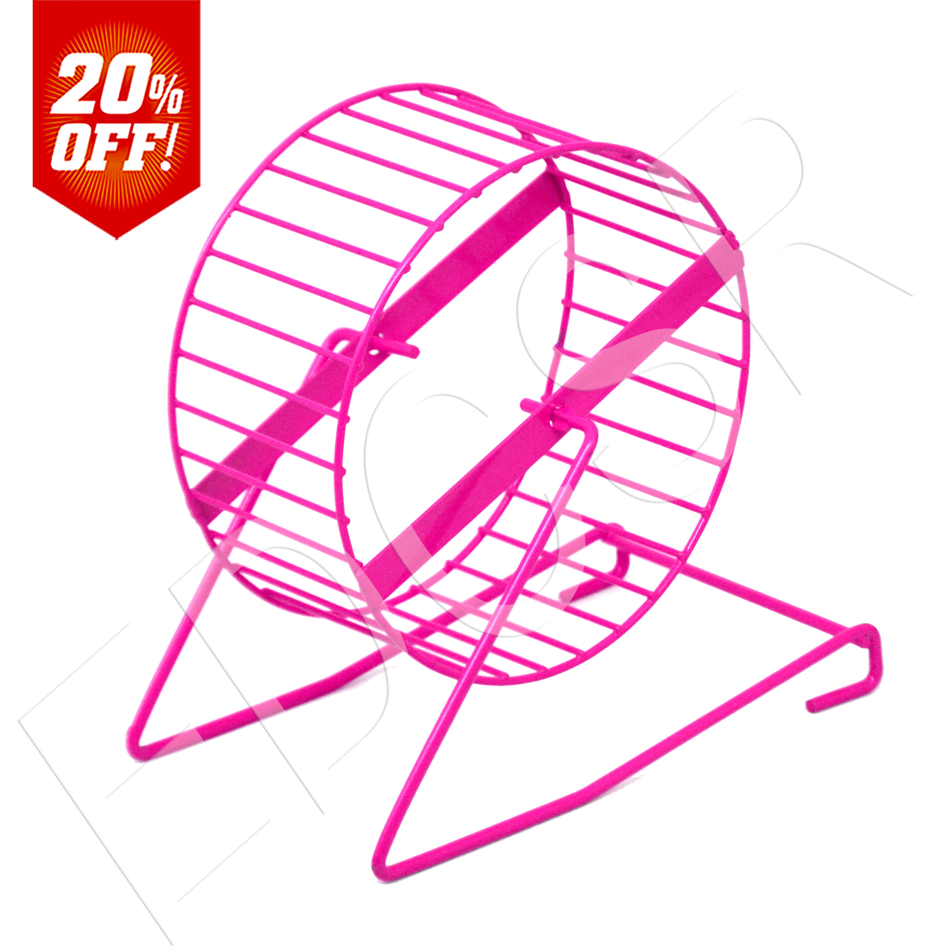 Showa Small Pet Wheel with Metallic Holder 4.5 inches PINK SMALL