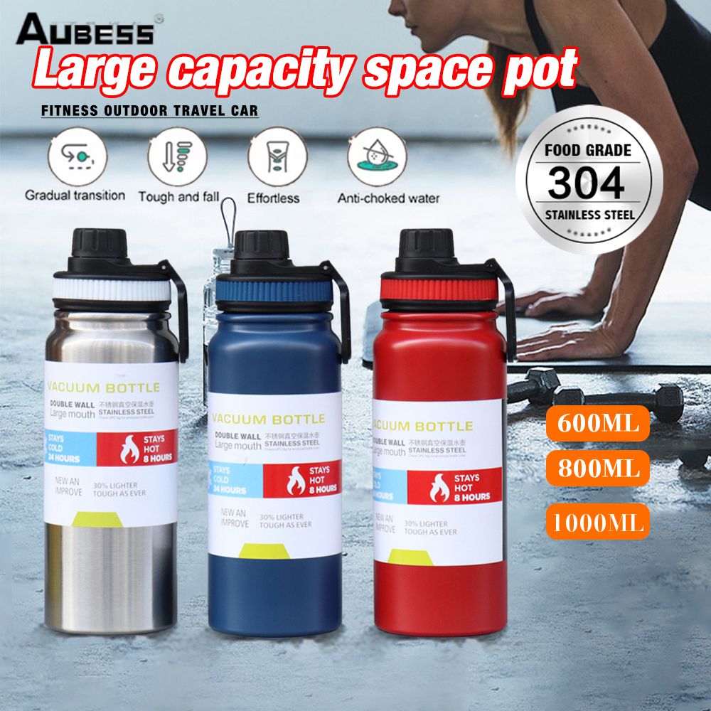 800/1000ml Large Capacity Portable Double Stainless Steel 316
