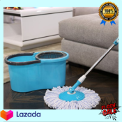 ProClean Spin Mop with Stainless Steel Wringer and 2 Microfiber Heads
