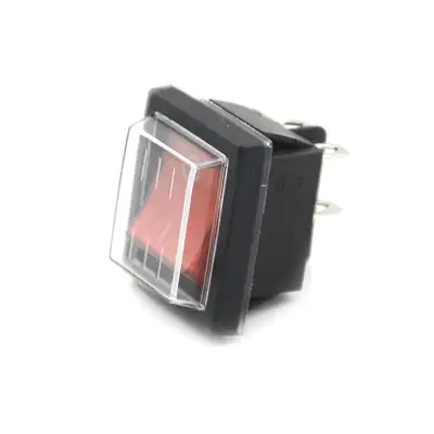 Red Button Rocker Switch 4 Plugs 16A 250V Electrical Equipment Switches