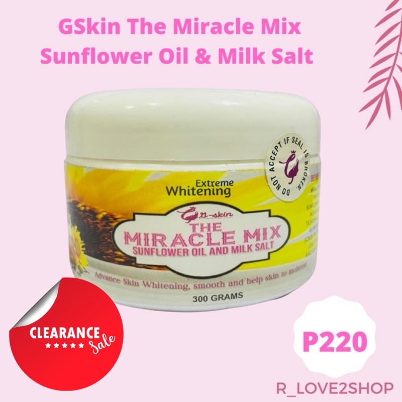 The Miracle Mix Sunflower Oil and Milk Salt By GSkin Lazada PH