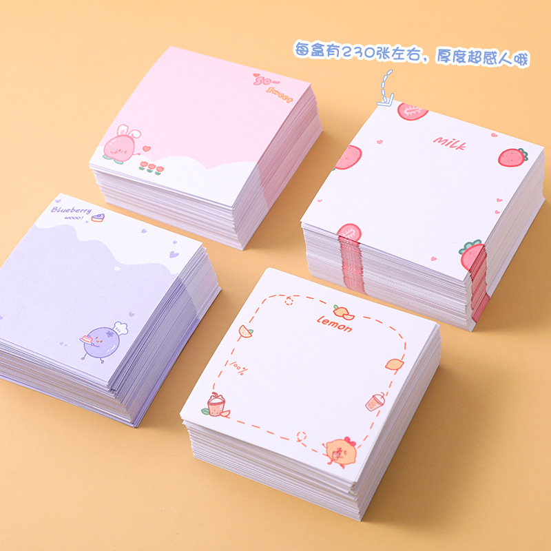 Giấy ghi chú note hình hộp sữa dễ thương