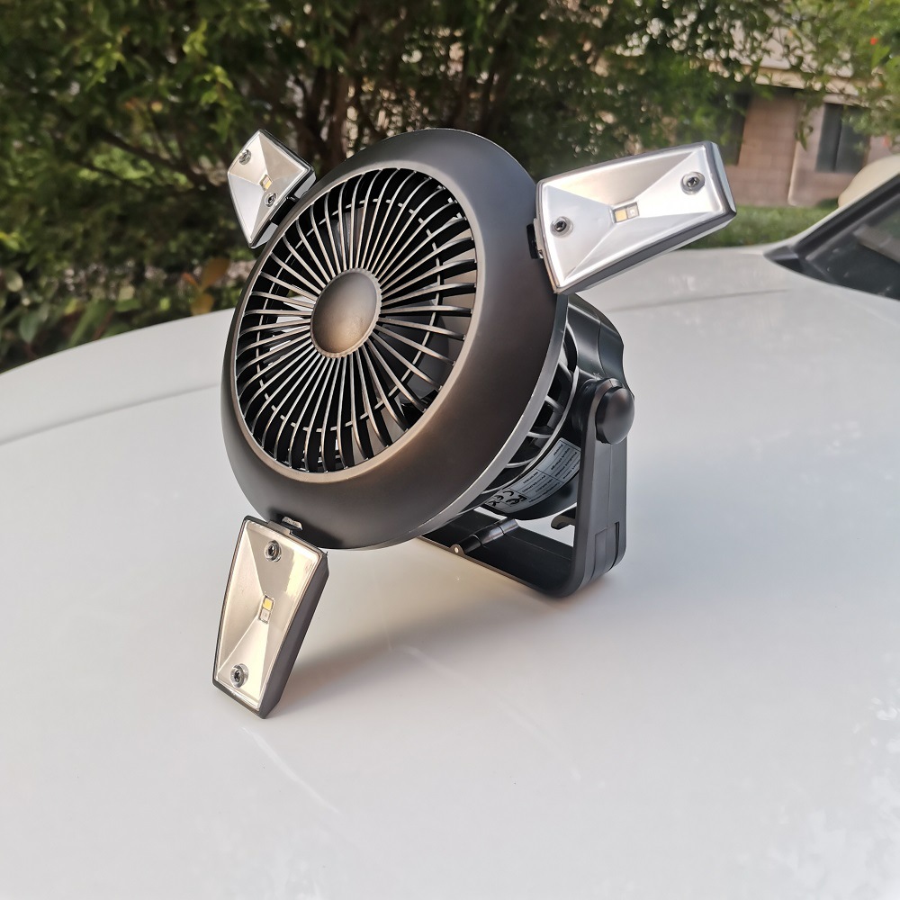 Outdoor Solar Fan Light USB Charging Fan Student Tent Lighting Camping