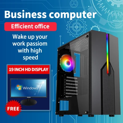 Office computer Promotion Gift display 19 inch Desktops Computers DIY I5 6th cpu ATX 750W hard disk SSD HDD Integrated Graphics Jinhe Tian radiator intelligent temperature control business affairs desktop set