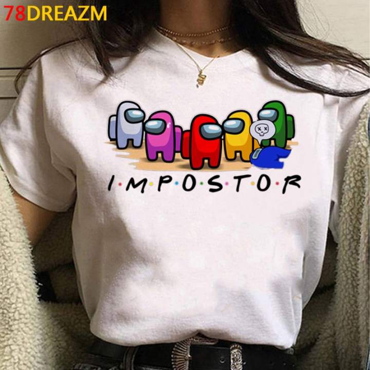 video game among us funny cartoon t shirt women kawaii anime tshirt summer  tops impostor graphic tshirt hip hop top tees femaleanime t shirt others