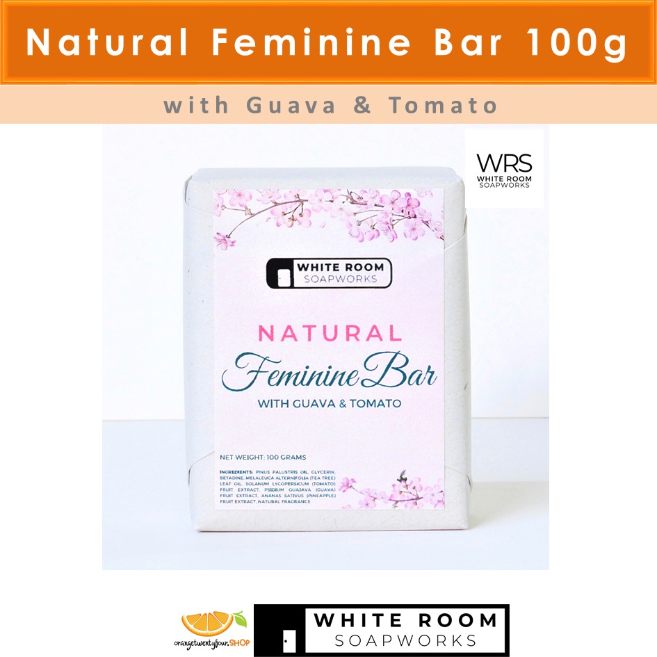 White Room Soapworks Natural Feminine Bar Soap with Guava and Tomato