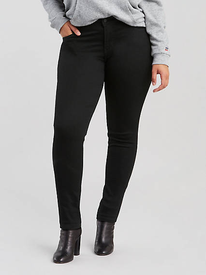 womens black jeans plus size