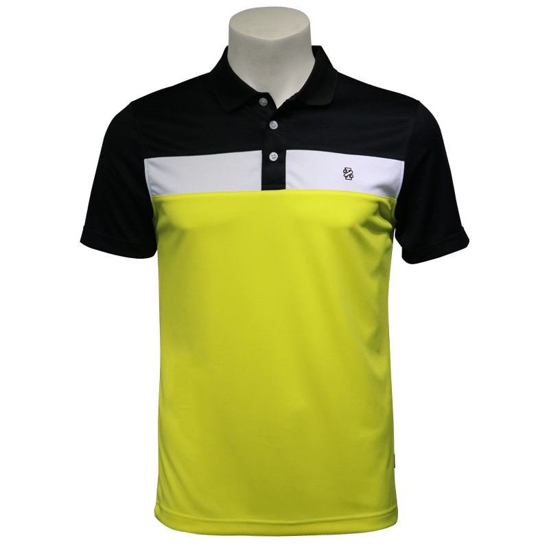 Izod Men's Slim Fit Plain Golf Shirt w/ Self Fabric Collar (Yellow