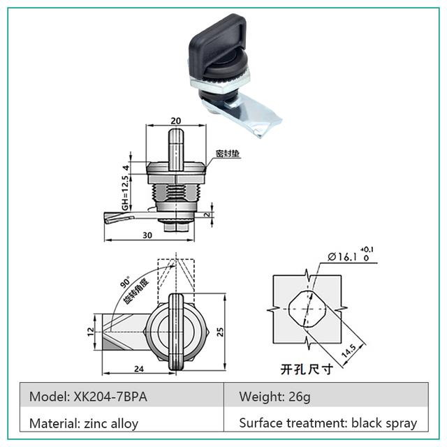Zinc Alloy Triangular lock Gas Meter Lock Key Gas Electric Meter Box