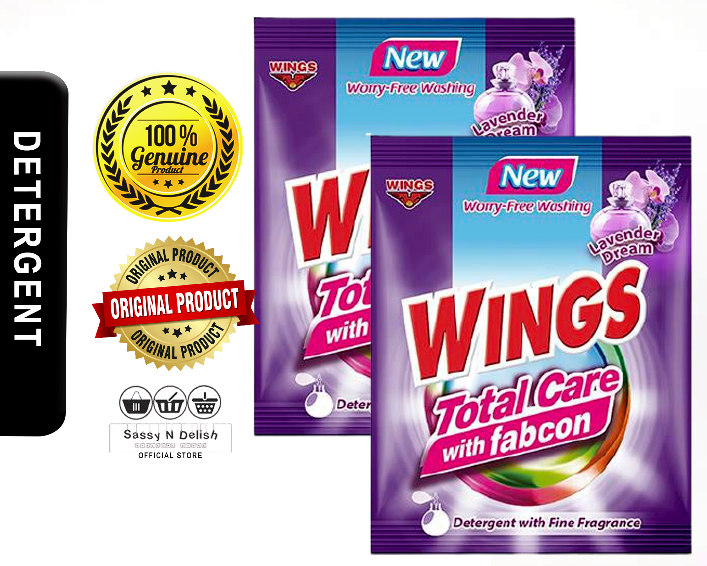 Wings Powder Detergent Lavender Dream 1kg Set of 2 Lazada PH