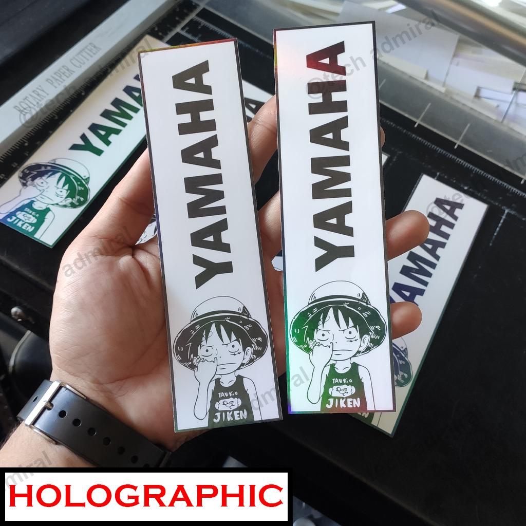 Alloy Top Box Sticker Waterproof Yamaha Luffy Bully (HOLOGRAPHIC