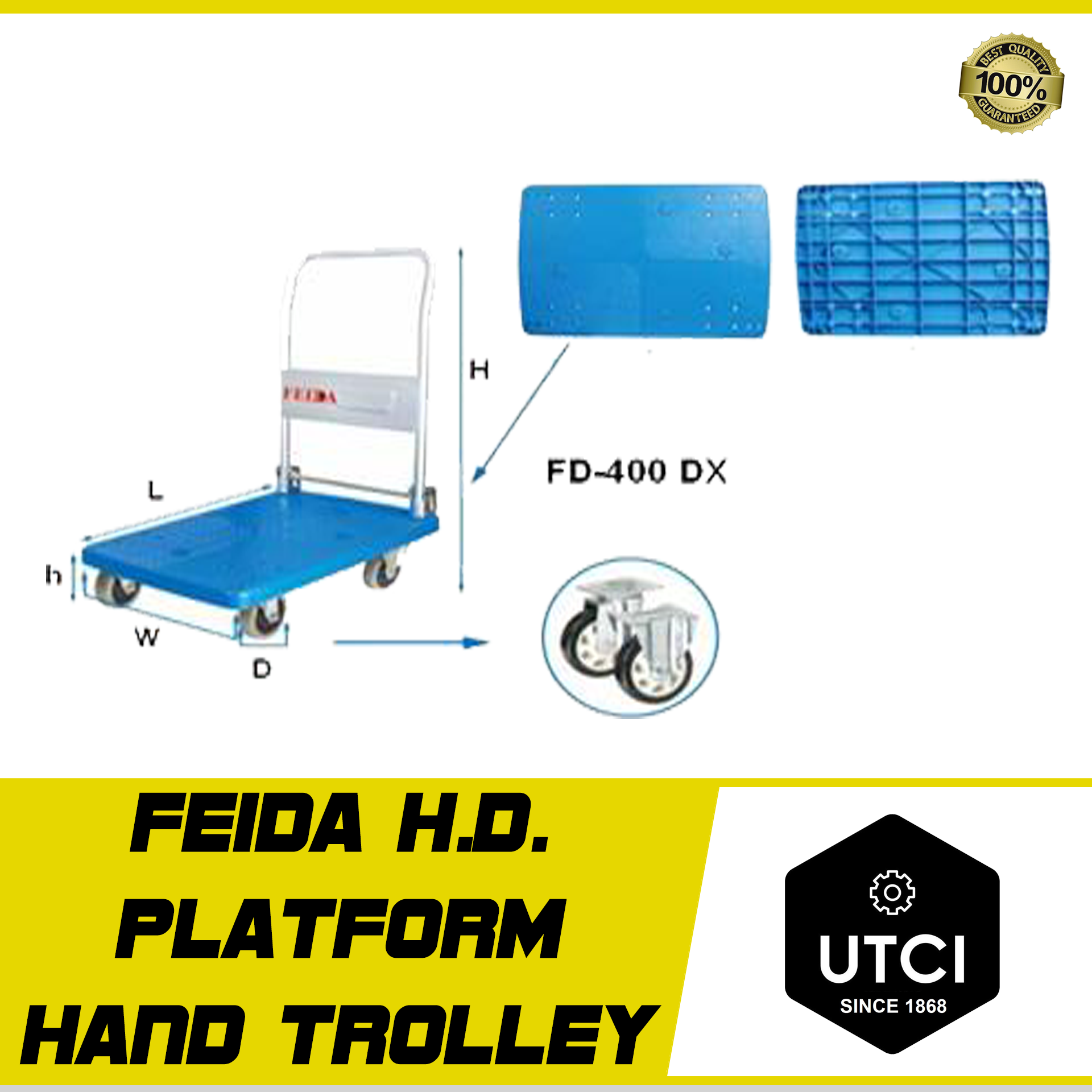 Heavy Duty Foldable Platform Hand Trolley Push Cart 400kg Lazada PH