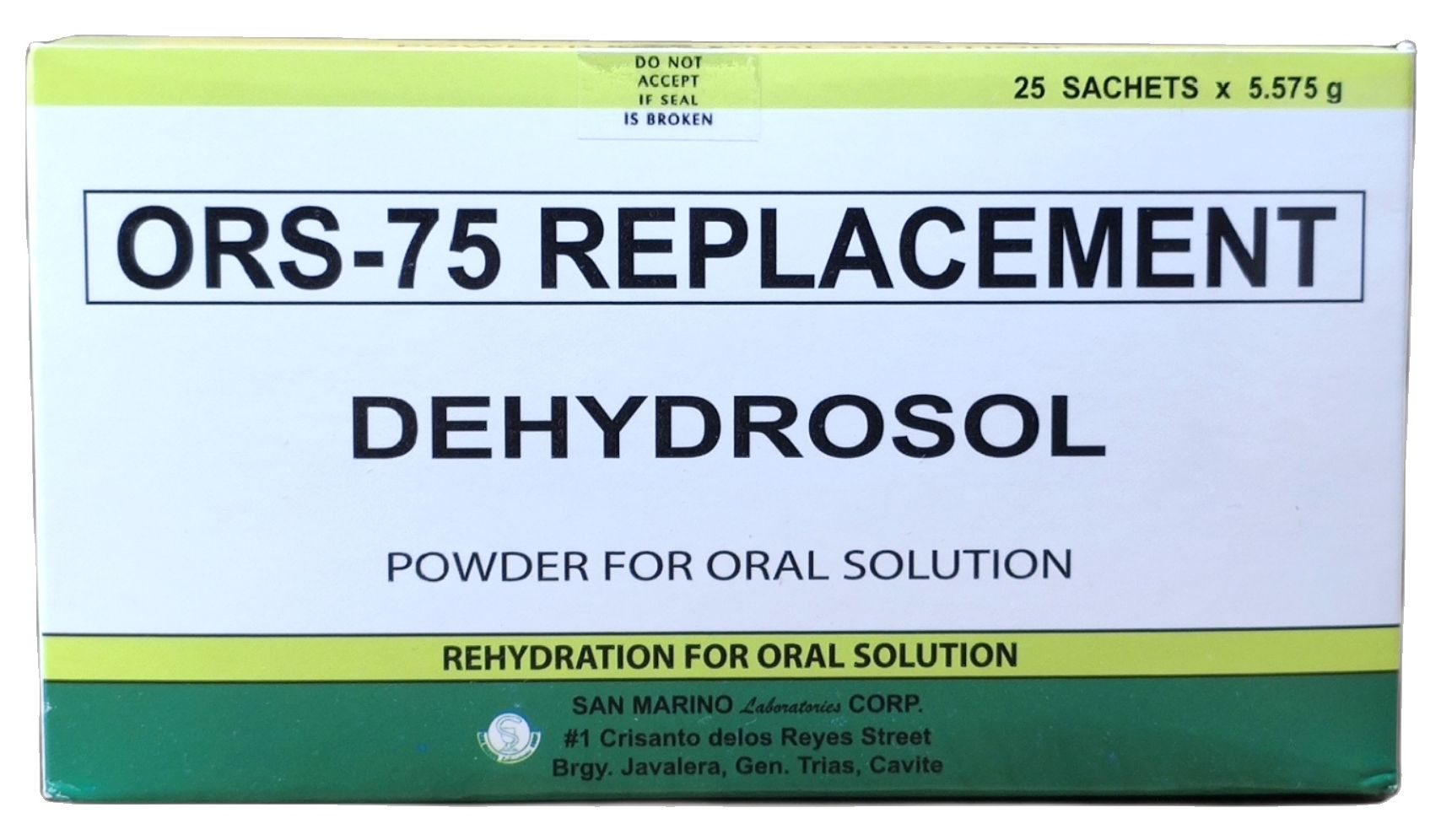 DEHYDROSOL / SODALITE - 75 (ORAL REHYDRATION SALTS) 25 sachets / 30 ...