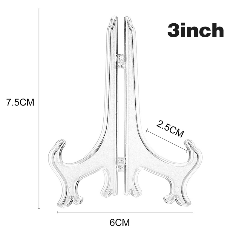 20pcs Display Easel Stand Clear Plastic Dish Bowl Plate Display Stand 3