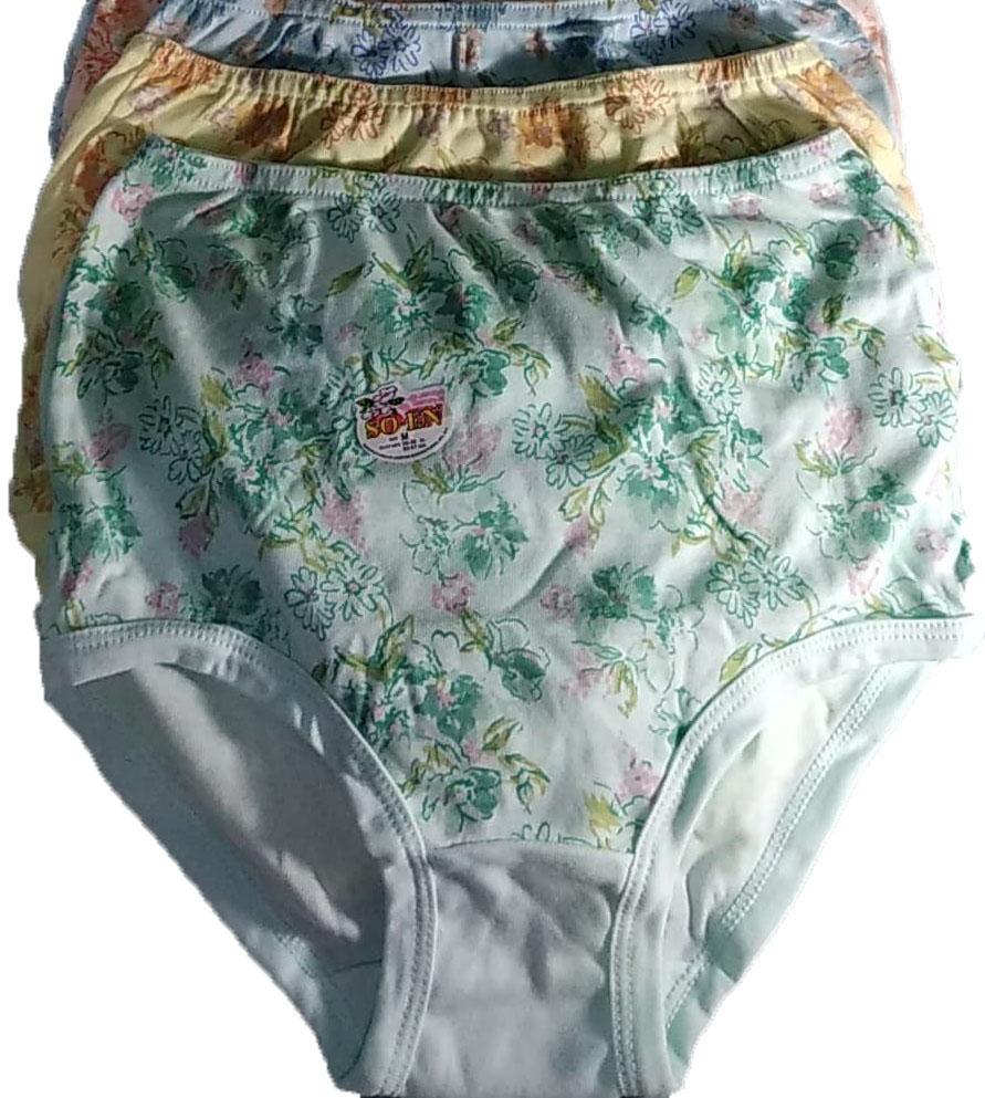 Original SOEN Ladies Full panty random color (GP) (6 pcs/microwavable  container)