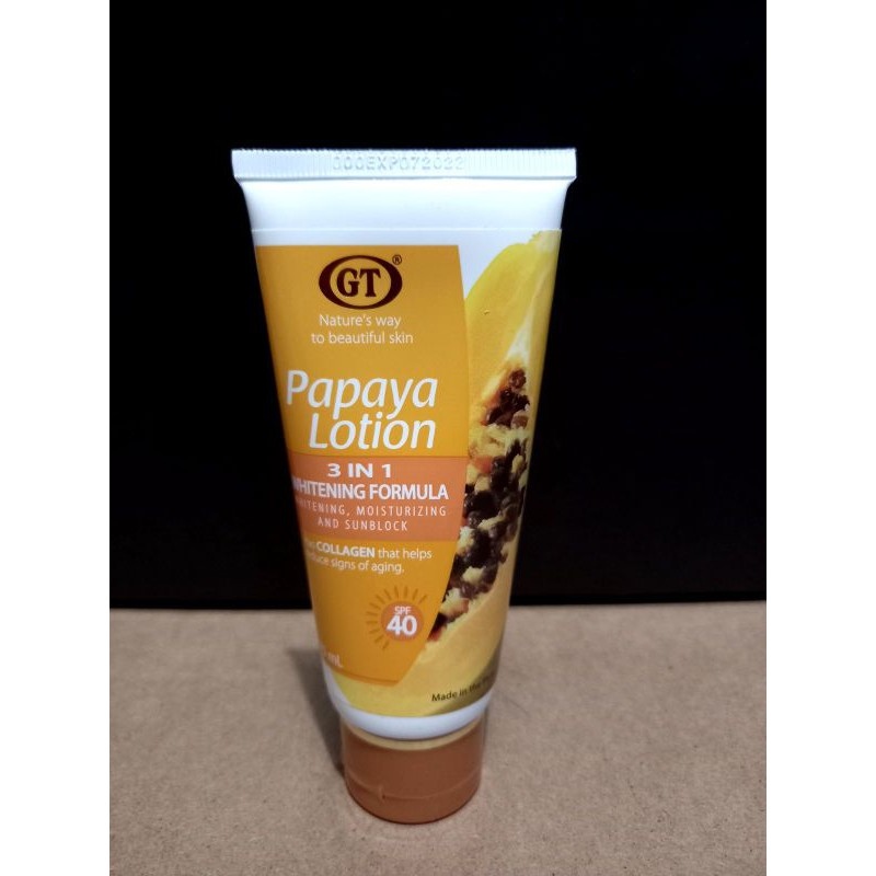 GT Carrot Lotion 60SPF 100ml/ GT Papaya lotion 3 in 1 Whitening