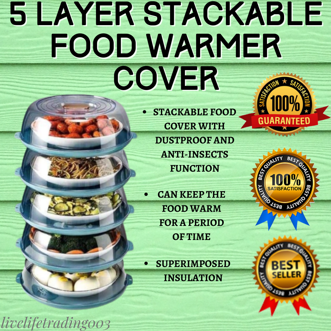 Best Seller 5 LAYER STACKABLE FOOD WARMER COVER | Thermal Food Cover ...