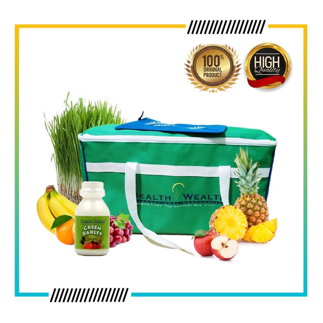 1 Bag 42 Bottles Health Wealth Green Barley with Tropical Fruit Powder Juice Drink Mix Grass