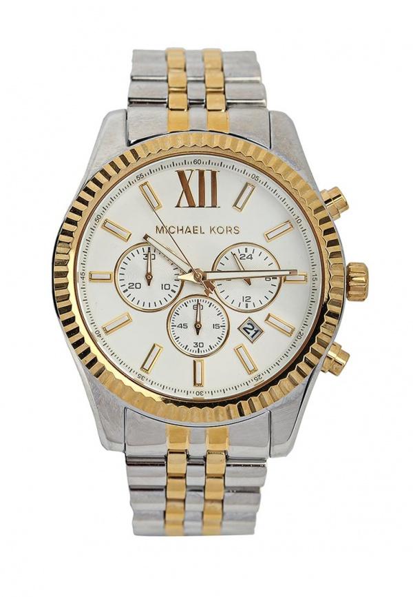 Michael Kors MK Lexington Chronograph White Dial Two-Tone Men's Watch ...