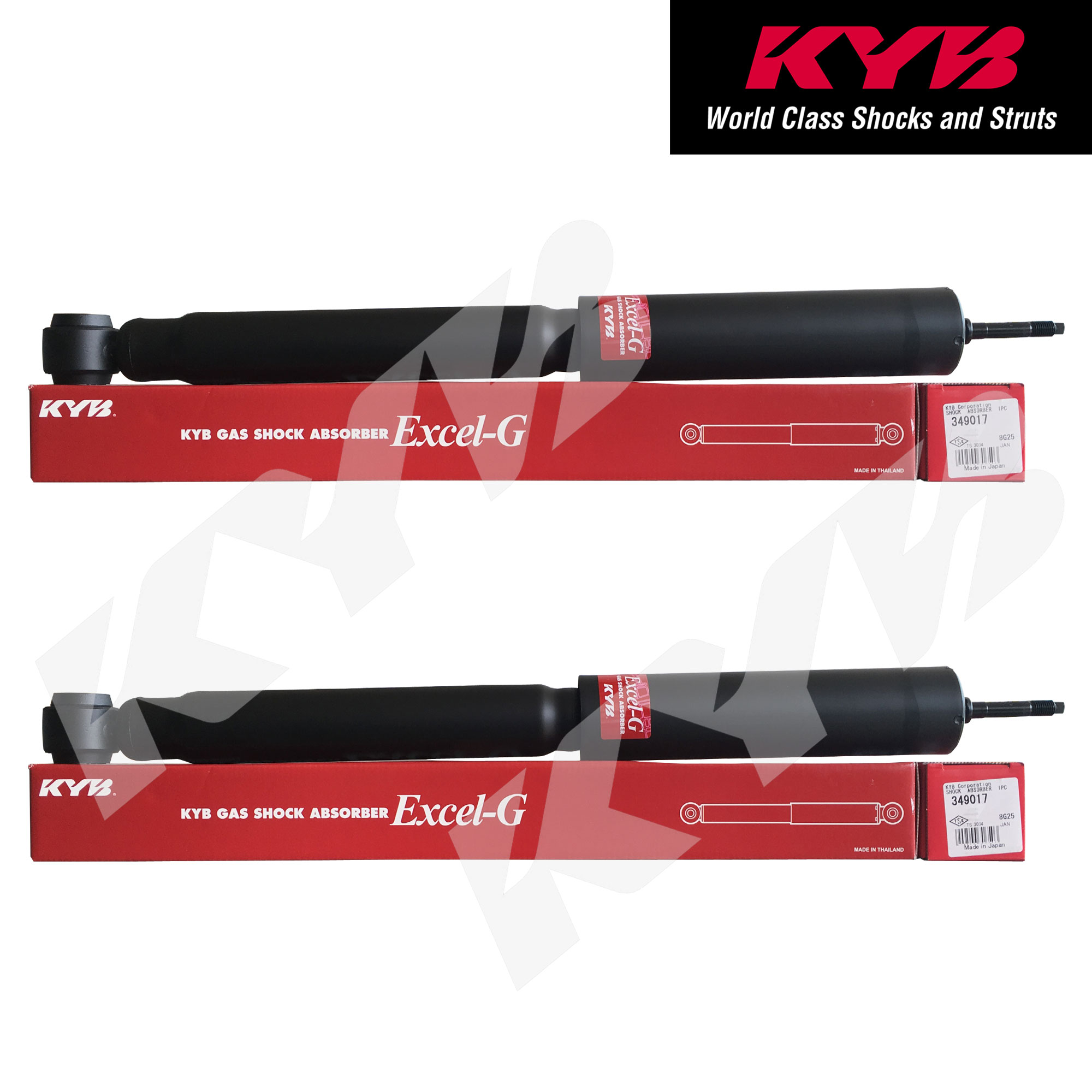 KYB 349017 for Toyota Fortuner 2005 - 2015 Set of 2 Rear Gas Shock ...