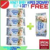 Buy 4 Get 1 Free Winey Baby Wipes - 80 sheets x 5 packs