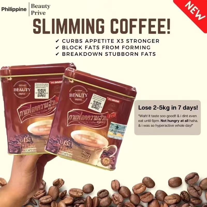 【GMP CERTIFIED】Thailand lishou slimming coffee original weight loss slimming coffee food Instant