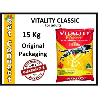 VITALITY Classic 15Kg ORIGINAL PACKAGING Dog Food for ADULT Small Bites