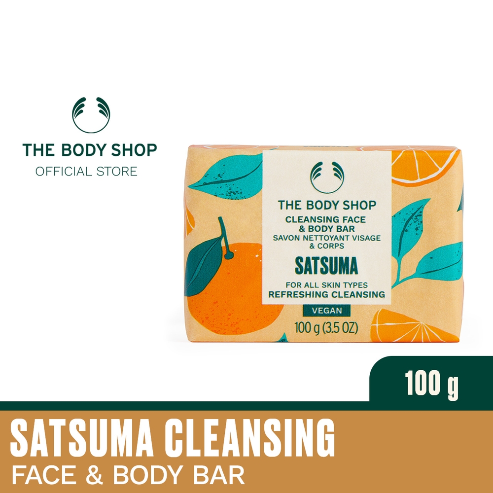 The Body Shop Satsuma Cleansing Face & Body Bar (100ml) Lazada PH