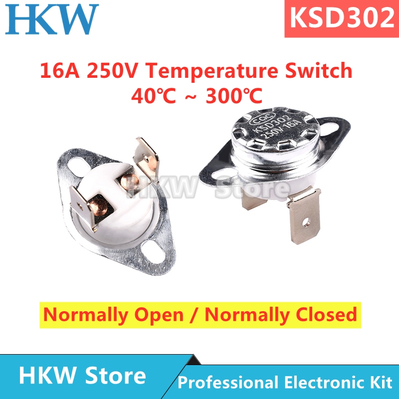 16a Ceramic Temperature Switch 250v Thermostat 40C-300 Ksd302/KSD301 Degree Fuse