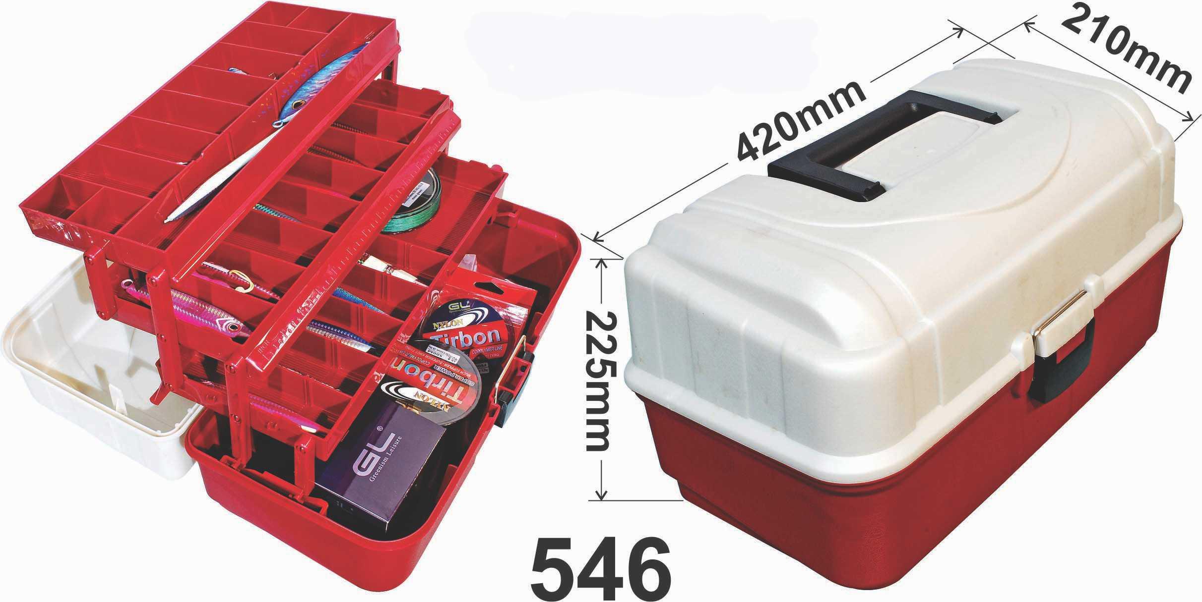 36*21*20Cm 4 Layer Abs Big Fishing Tackle Box Plastic Handle