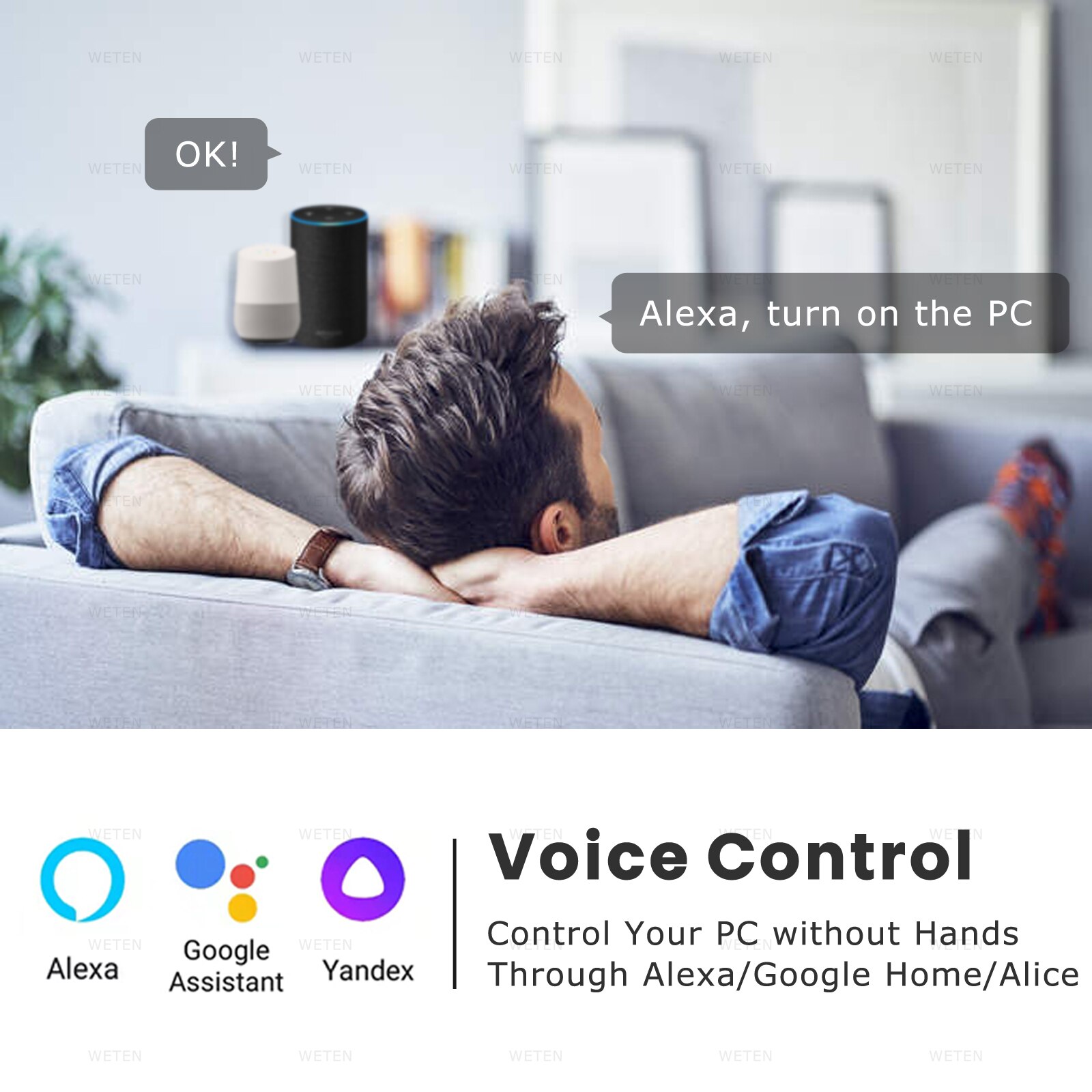 Tuya Ewelink Wifi Computer Power Reset Switch Pcie Card For PC Destop Computer, APP Remote Control, Support Alexa Google Home