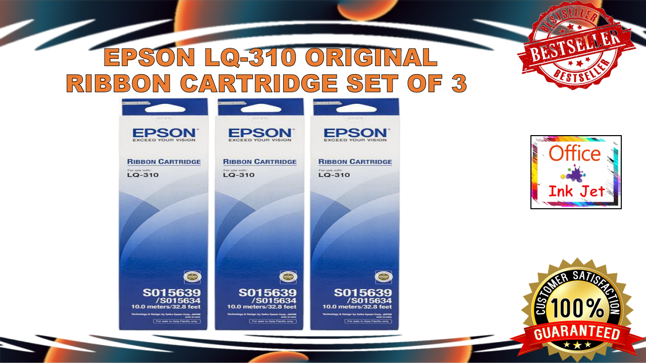 EPSON S015639 ORIGINAL RIBBON CARTRIDGE FOR EPSON LQ310 PRINTER (BLACK) SET OF 3 Lazada PH
