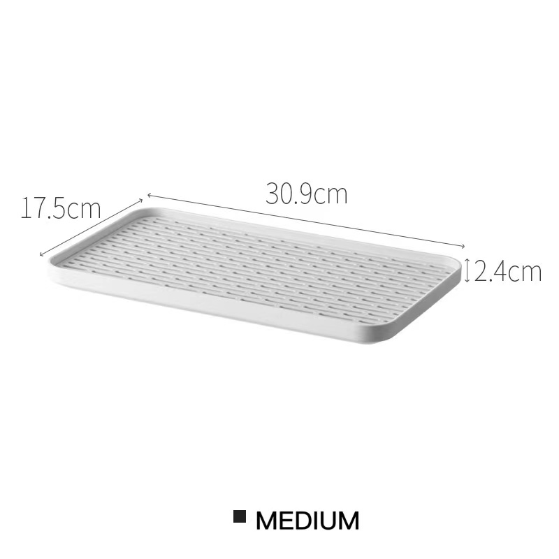 DXL Drain Tray Household Living Room Double Tray Rectangular Tea Tray Fruit Tray Creative Drain