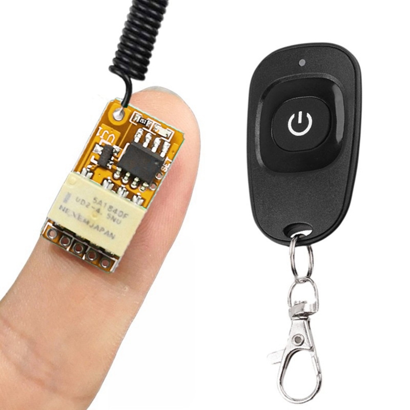 Push Button Saving Mini Relay Contact Receiver RF Wireless Switches Receiver DC3.7V-12V 433Mhz Smart Home Small Tiny Remote Switches