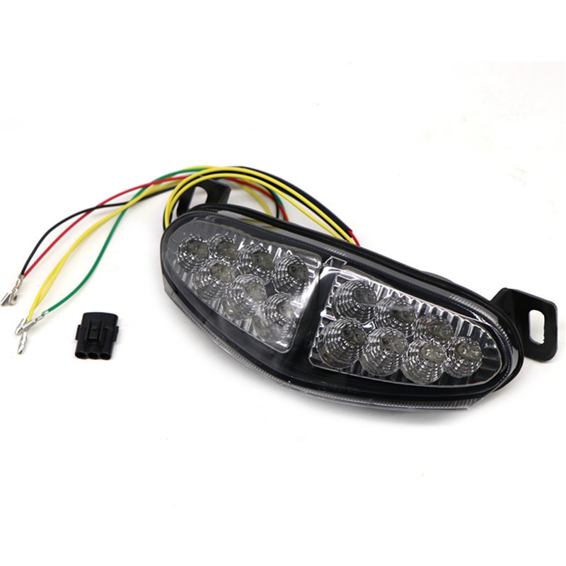 LED Motorcycle Turn Signals Integrated Tail Light Rear Brake Taillight