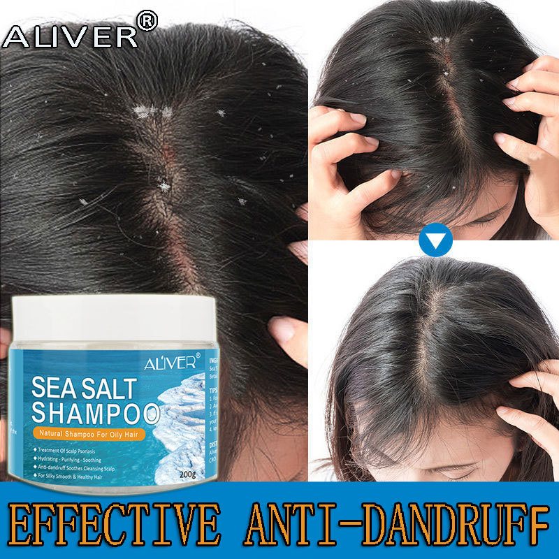 Sea salt shampoo Deeply clean the scalp remove dandruff control oil and