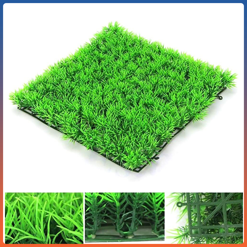 Aquarium Grass Mat Decorations Artificial Water Aquatic Green Grass