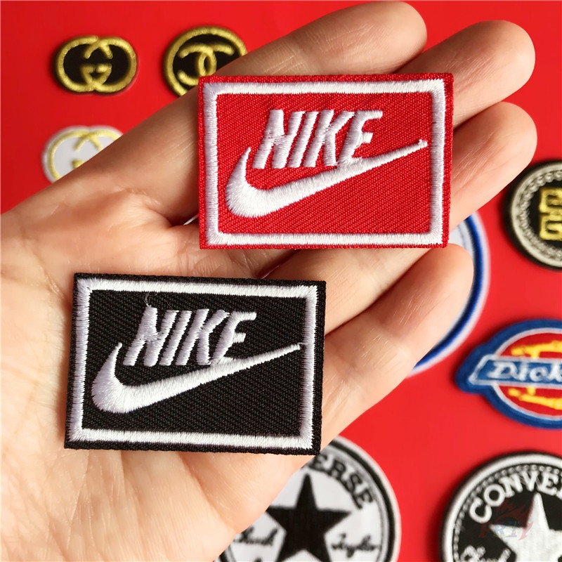 Nike Shoes Patches Embroidered Iron On Patch DIY & Repair Jeans, Jacket,  Bag Sew On Emblem (RED) : : Home
