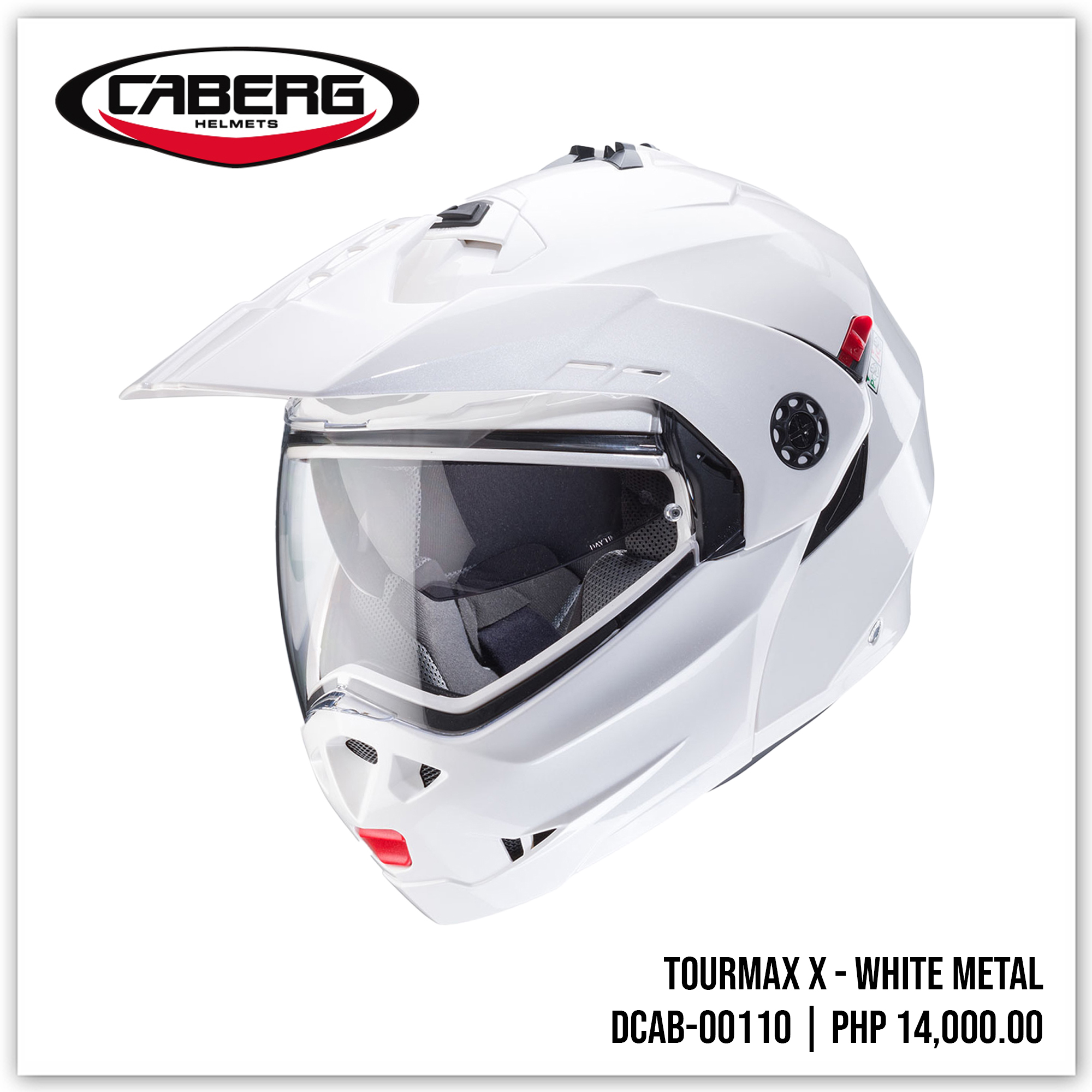 CABERG Casco Modulare Tourmax – Made In Italy, Doppia Omologazione, Nero Opaco, Taglia XL