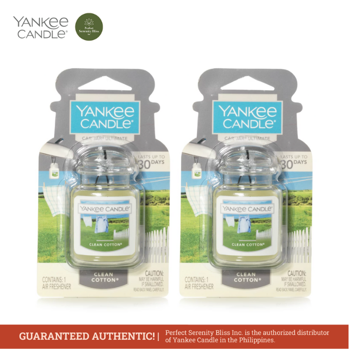 Promo Bundle] Yankee Candle 2pcs. Car Jar® Ultimate Clean Cotton®, Car Air  Freshener