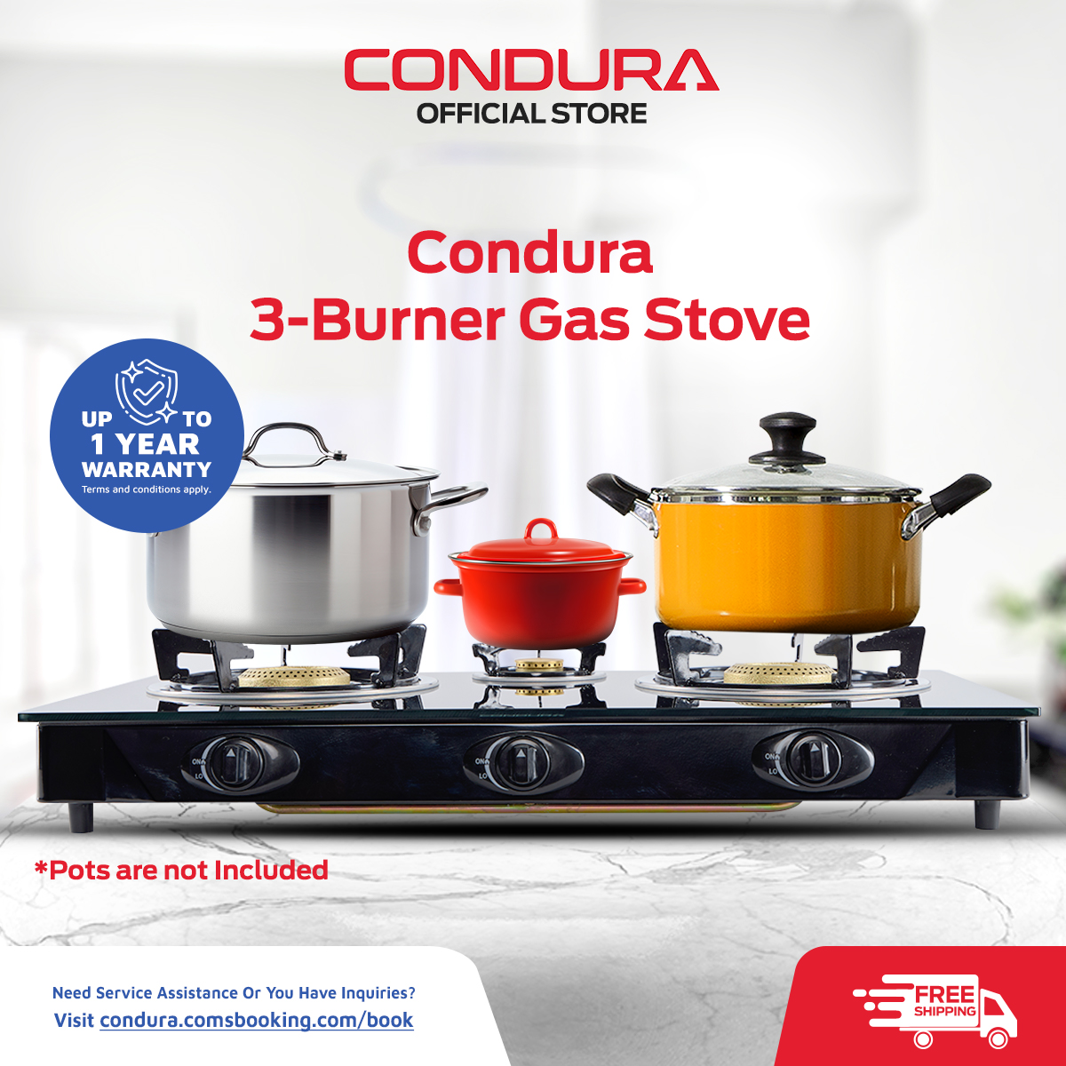 Condura 3Burner Gas Stove Lazada PH