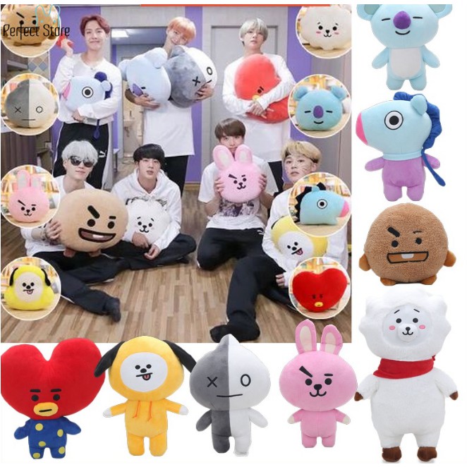 Bts with cheap bt21 plushies