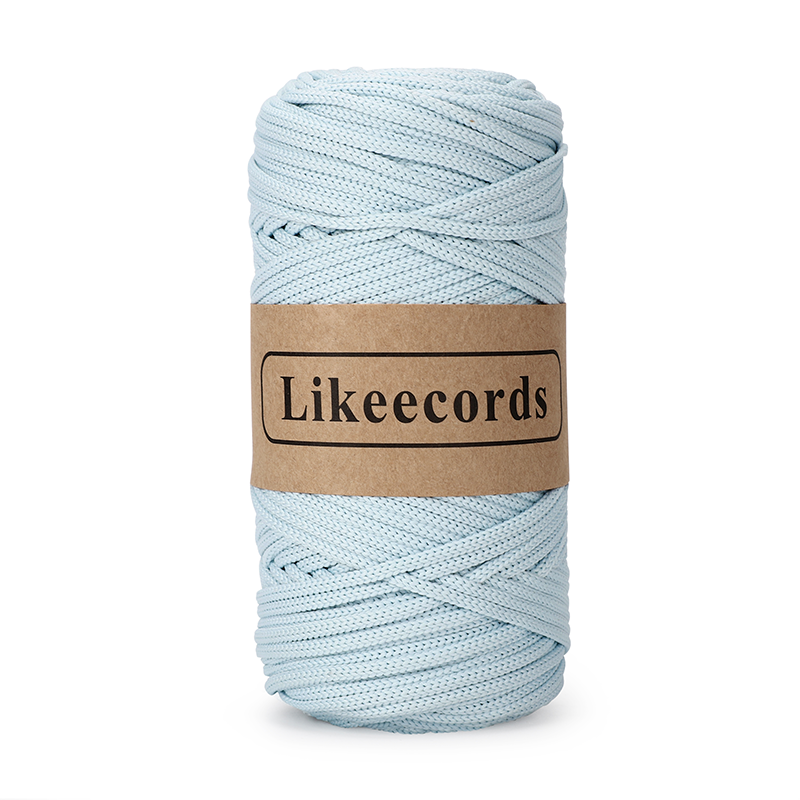 Likeecords 4mm Polyester Braided Macrame Cord 130m,Elastic Yarn for  Crocheting Bag Cord for Crafts,Plant Hangers, Bag, Decor