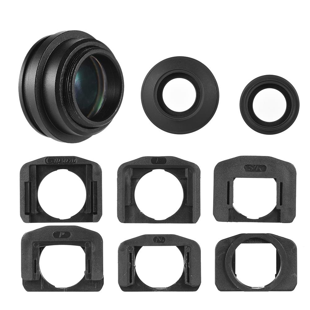 1.51X Fixed Focus Viewfinder Eyepiece Eyecup Magnifier for DSLR Camera w 2