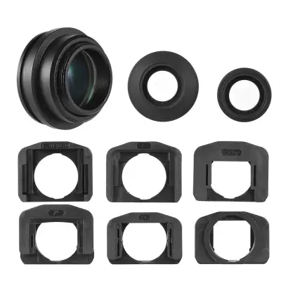1.51X Fixed Focus Viewfinder Eyepiece Eyecup Magnifier for DSLR Camera w/ 2 * Eyepatch