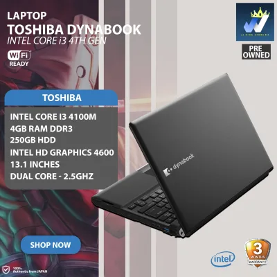 Laptop ( Toshiba Dynabook Satellite, Intel i3 4th Gen, 4GB Ram, 250GB HDD )