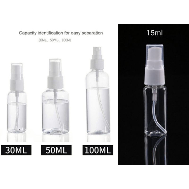 CMY【LFL.KP】12pcs 15ml /30ml/50ml/100 ml Empty Spray Bottle Alcohol