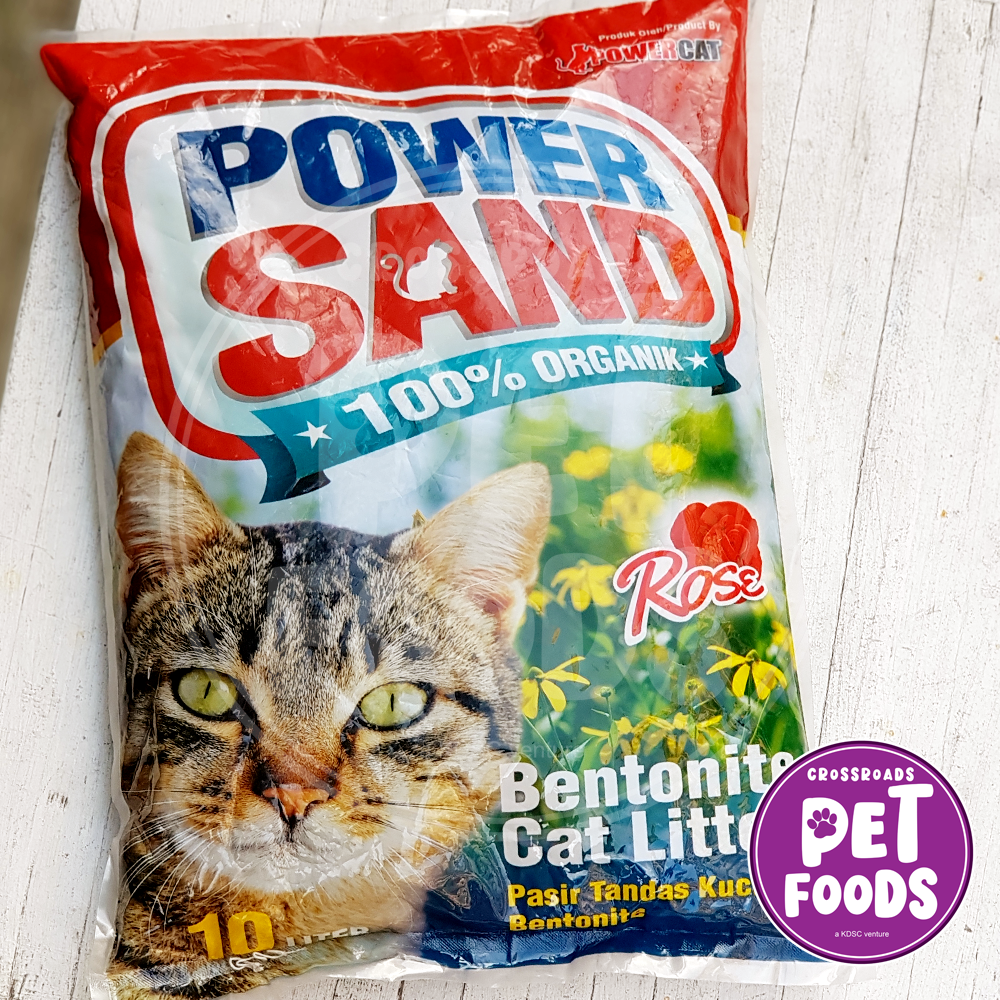 CAT LITTER POWERSAND • 10LITERS • ROSE SCENT • BENTONITE Lazada PH
